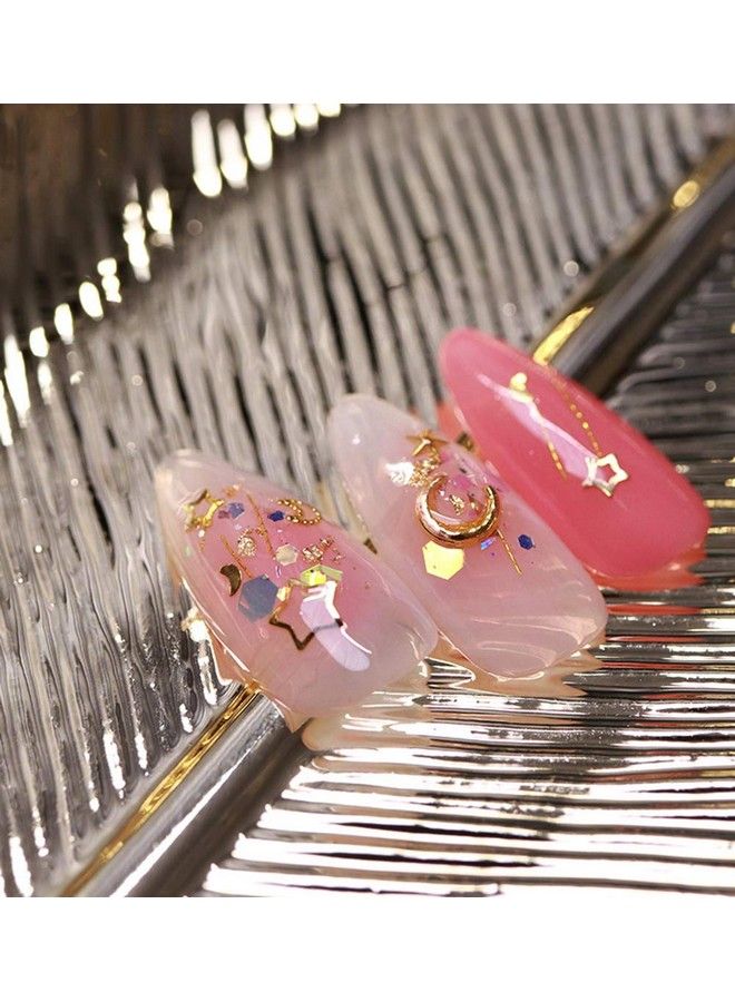 200Pcs 3D Alloy Nail Art Decorative Star And Moon Rivets Mini Nail Accessories Professional Nail Sticker Accessories