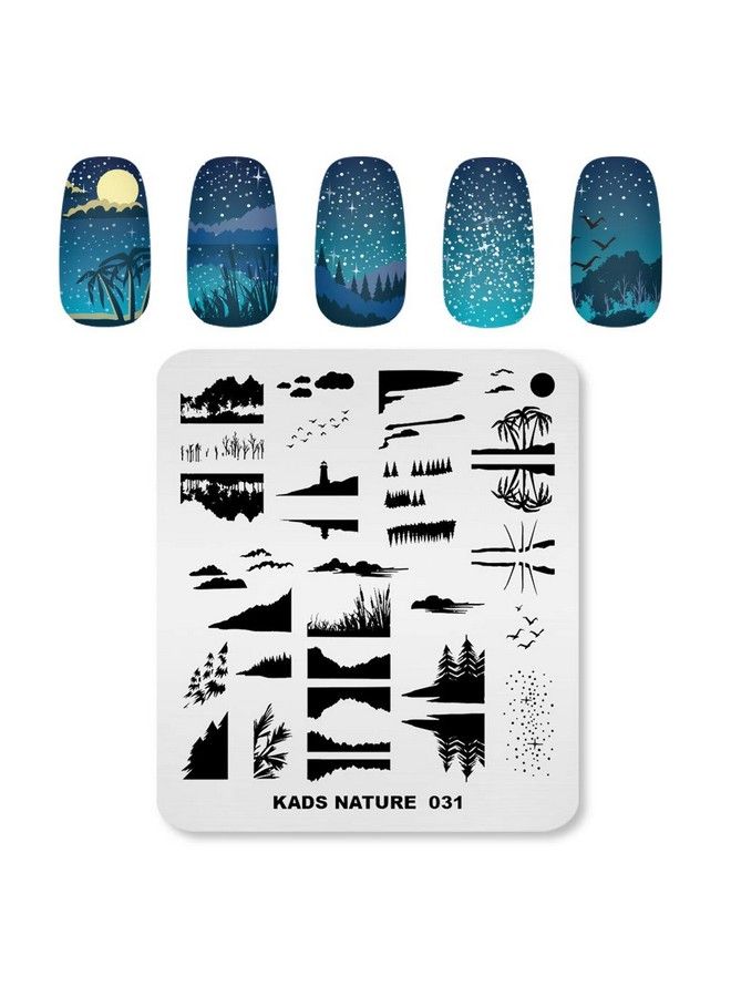 Nail Stamping Plate Nature Template Image Design Plates For Nail Art Decoration And Diy Nail Art (Na031)