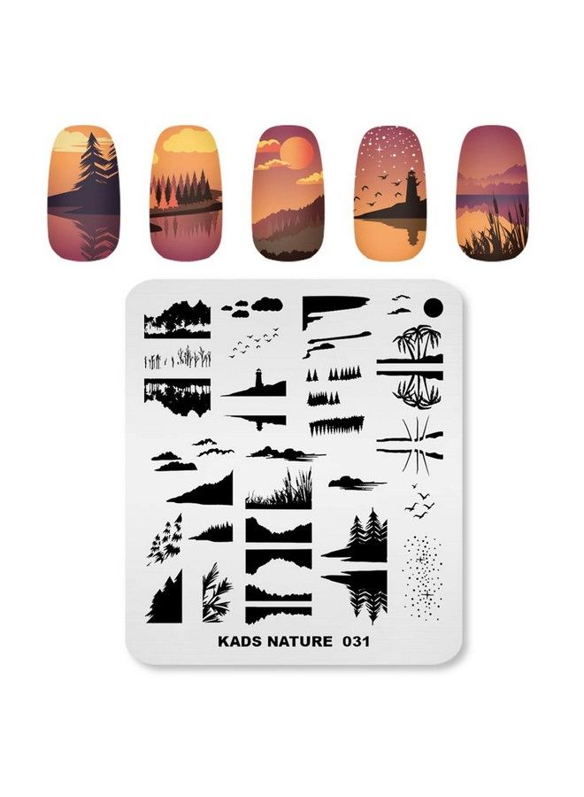 Nail Stamping Plate Nature Template Image Design Plates For Nail Art Decoration And Diy Nail Art (Na031)