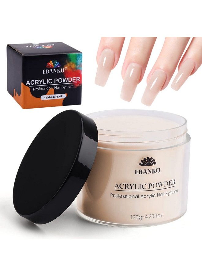 Nude Acrylic Powder 120G/4.23Oz Acrylic Powder Large Capacity Professional Acrylic Nail Powder For Nail Acrylic Extension Nail Carving Longlasting No Nail Lamp Needed