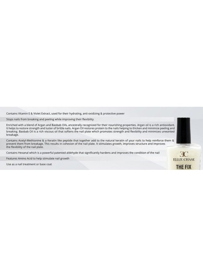 7 In 1 Nail Strengthener Growth Hardener Repair Treatment Polish 0.5 Oz /Peptides/Vitamin E/Violet Extract/Oils/Amino Acid/ Extra Hydration/Strength/Smoothing/Hardening/Protection/Shine