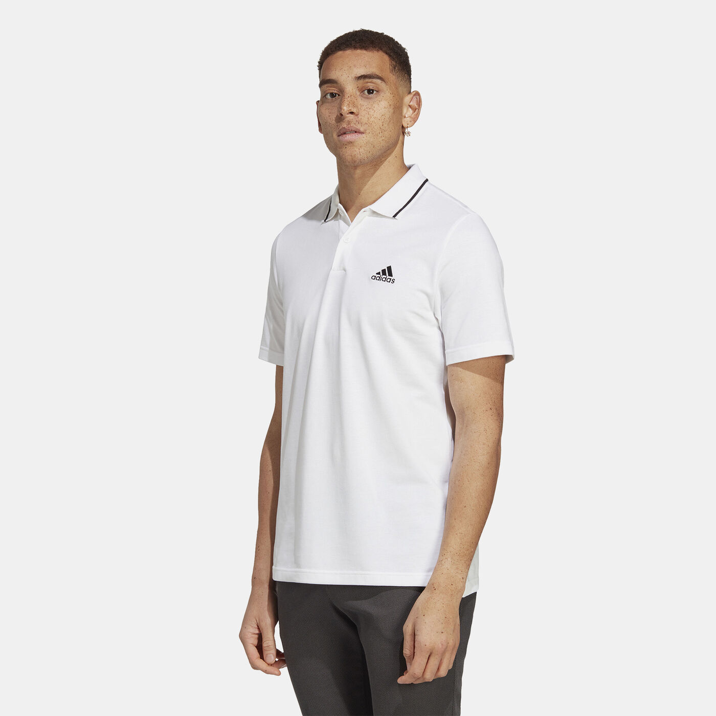 Men's Essentials Piqué 3-Stripes Polo Shirt