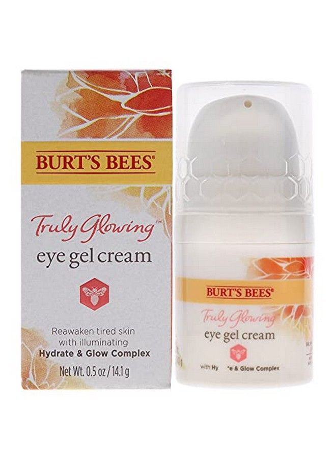 Burts Bees Truly Glowing Eye Gel Cream Unisex 05 Oz White