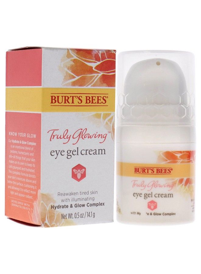 Burts Bees Truly Glowing Eye Gel Cream Unisex 05 Oz White