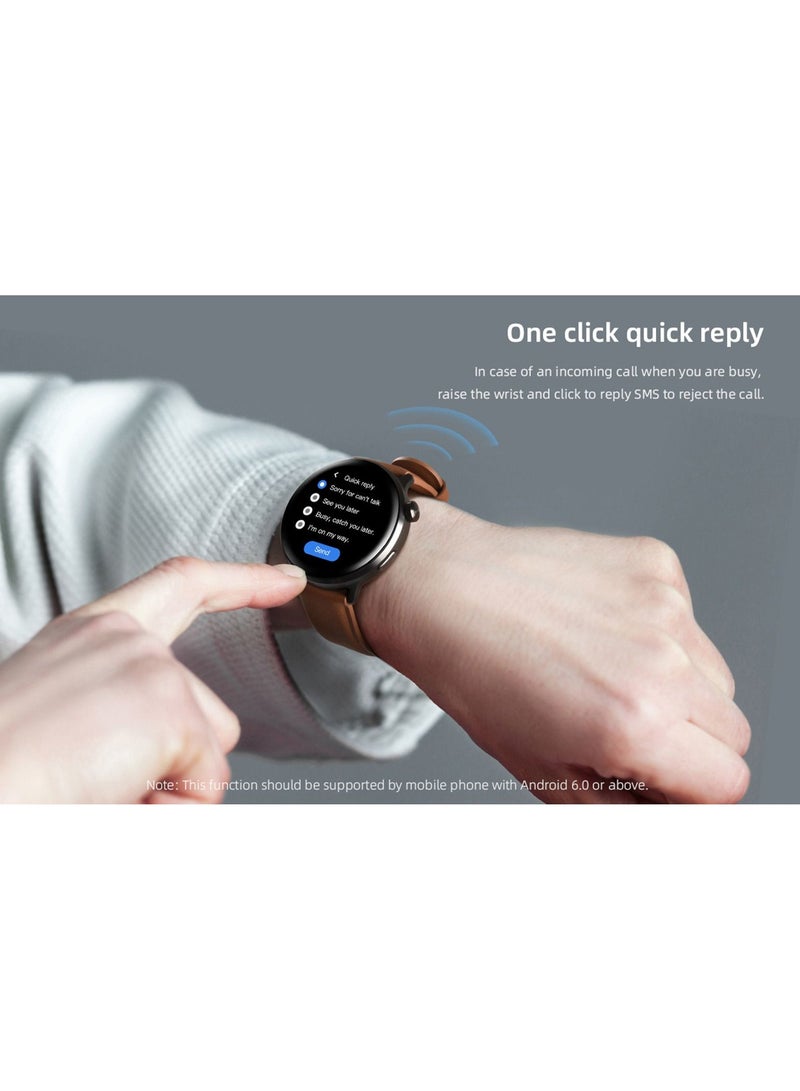 Mibro Watch Lite 2 Smart Watch 1.3-inch AMOLED Display Metal Body Bluetooth Call Intelligent Health Monitoring 60 Sport Modes 12 Days Battery Life 2ATM Waterproof Smart Watch - Black