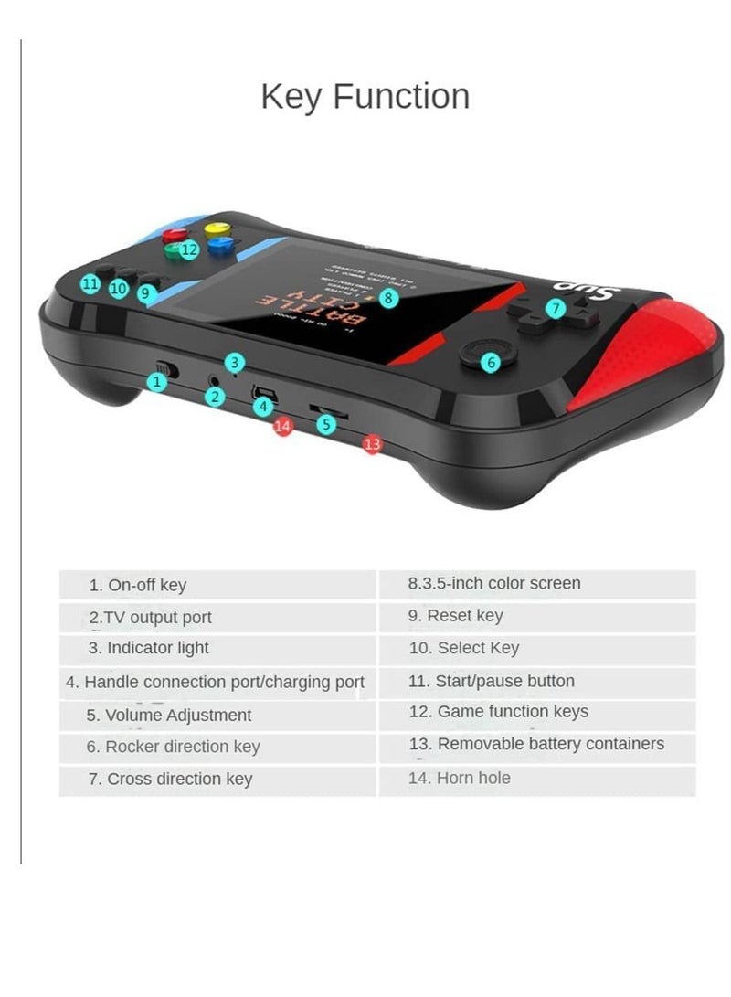 500 In 1 Game Console For Two Player Support Connection TV
