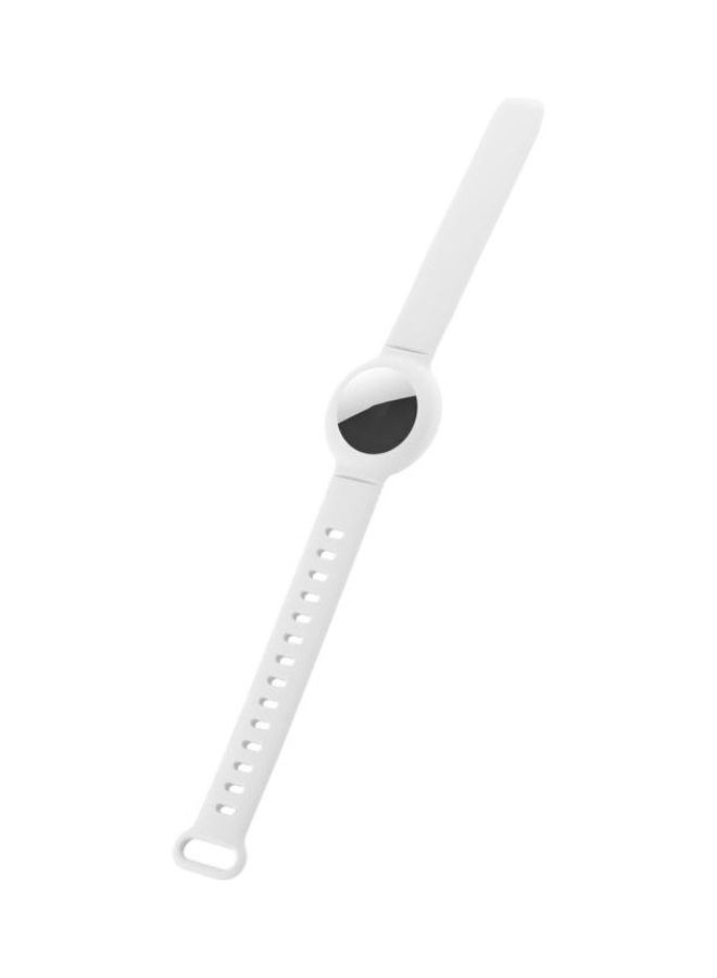 Silicone Anti-Scratch Shockproof Protective Soft Case Cover For Apple AirTag White/Silver