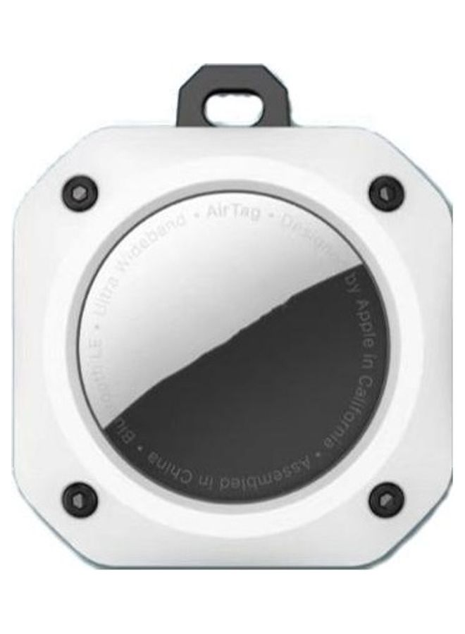 2-Piece For Apple AirTag Positioning Tracker Anti-Drop Anti-Lost Case Printing Protective Case White
