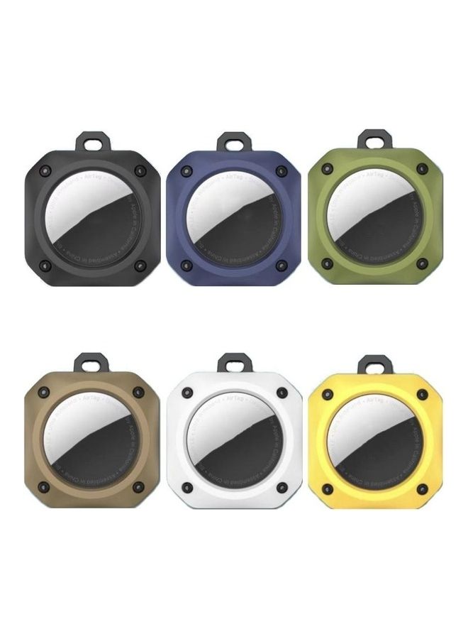 2-Piece For Apple AirTag Positioning Tracker Anti-Drop Anti-Lost Case Printing Protective Case White