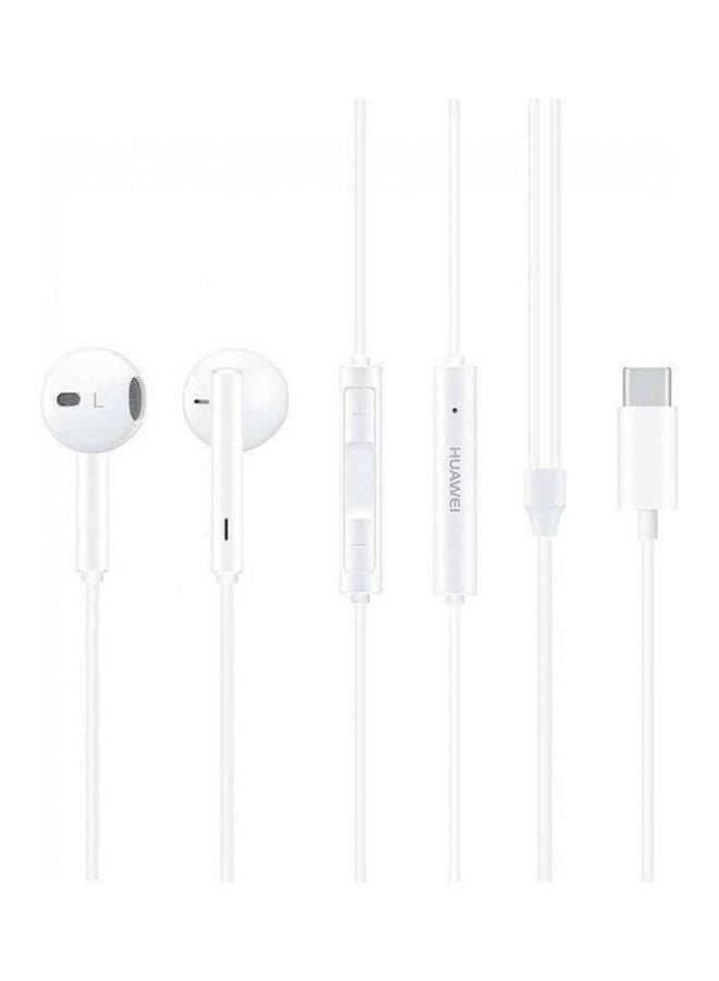 Type C Wired In Ear Headphones With Mic White