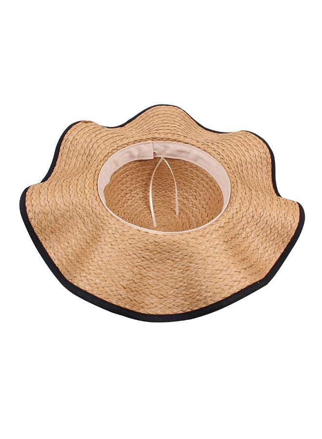 Straw Bowknot Hat Light Brown