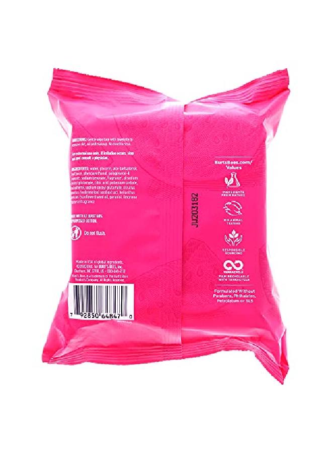 Hydrating Facial Cleanser Towelettes And Makeup Remover Wipes For All Skin Types With Watermelon Made With Repurposed Cotton 30 Count