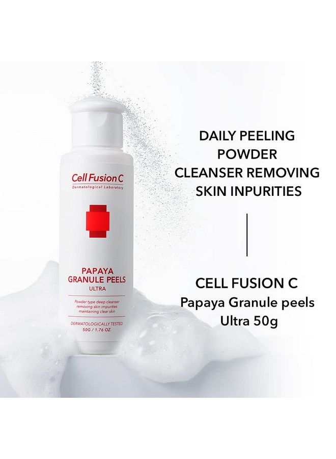 Papaya Granule Peels : Daily Face Exfoliator Enzyme Powder Pore Cleanser For All Skin Types
