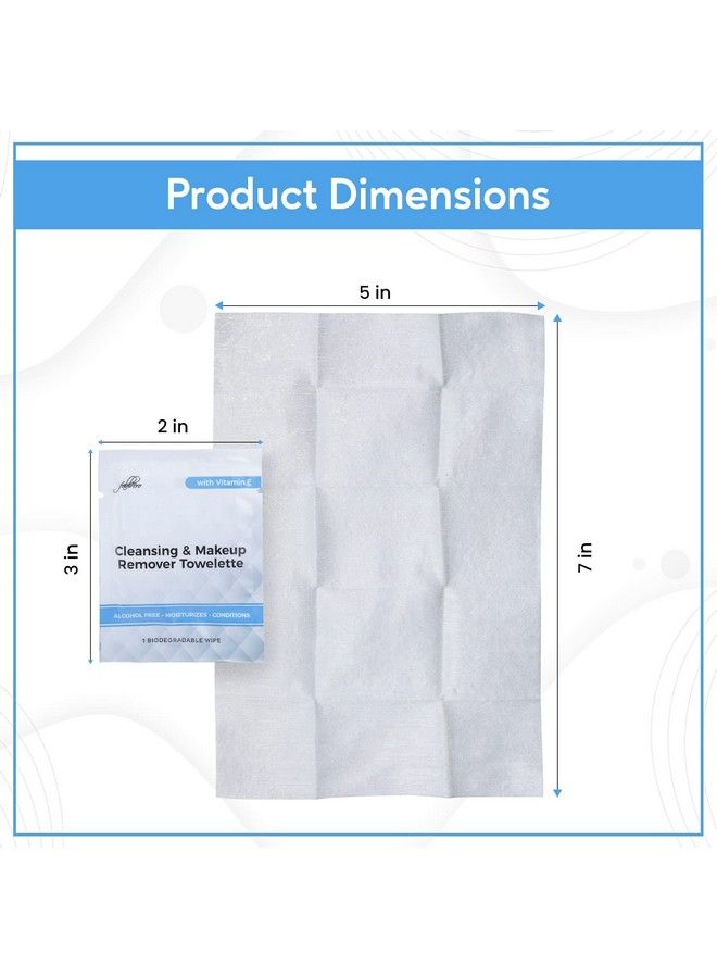 Cleansing & Makeup Remover Towelette With Vitamin E Alcoholfree Heavy Face Cleansing Wipes Exfoliating Makeup Remover Wipes Biodegradable & Eco Friendly Make Up Remover Face Wipes Pack Of 50