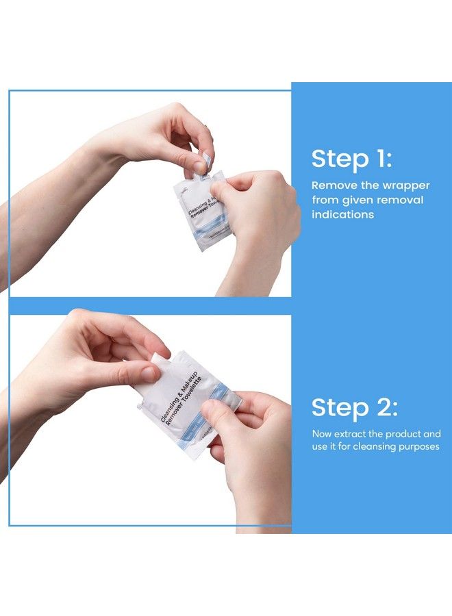 Cleansing & Makeup Remover Towelette With Vitamin E Alcoholfree Heavy Face Cleansing Wipes Exfoliating Makeup Remover Wipes Biodegradable & Eco Friendly Make Up Remover Face Wipes Pack Of 50