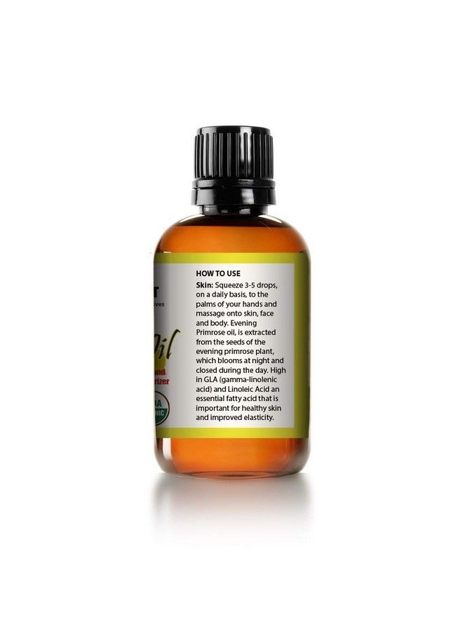 Evening Primrose Oil Usda Certified Organic/Natural/Undiluted/Unrefined/Cold Pressed Carrier Oil Rejuvenate And Moisturize The Skin And Hair