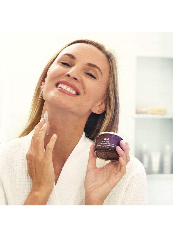 Beauty Ageless Throat & Décolletage Night Crème Antiaging & Antiwrinkle Neck Crème 05 Oz