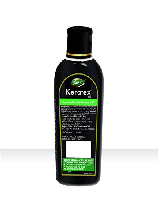 Keratex Oil Ayurvedic Medicinal Oil Reduces Hairfall by 56.5% 100 ml (Pack of 2)