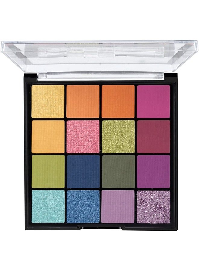 Highly Pigmented Mesmereyes Smoky Eyes 16 Colour Eyeshadow Palette; Multicolor; Matte Finish; Shimmery Eye Shadow Palette; 03Multicolor (20.8 G)