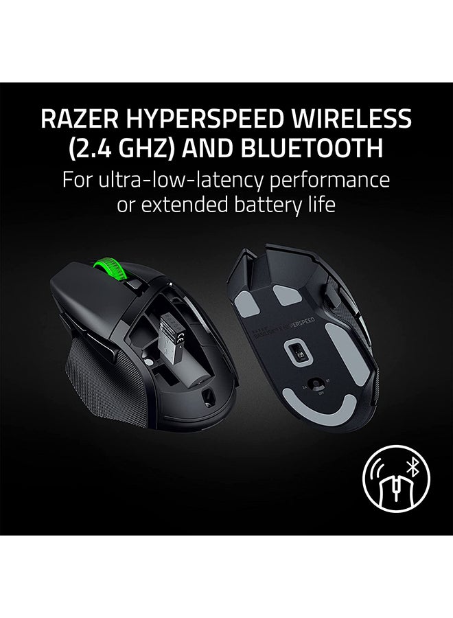 Basilisk V3 x Hyperspeed Gaming Mouse, 5G Advanced 18K DPI Optical Sensor, 18000 DPI Max Sensitivity, Mechanical Mouse Switches Gen-2, Hypershift Mode, Black | RZ01-04870100-R3G1