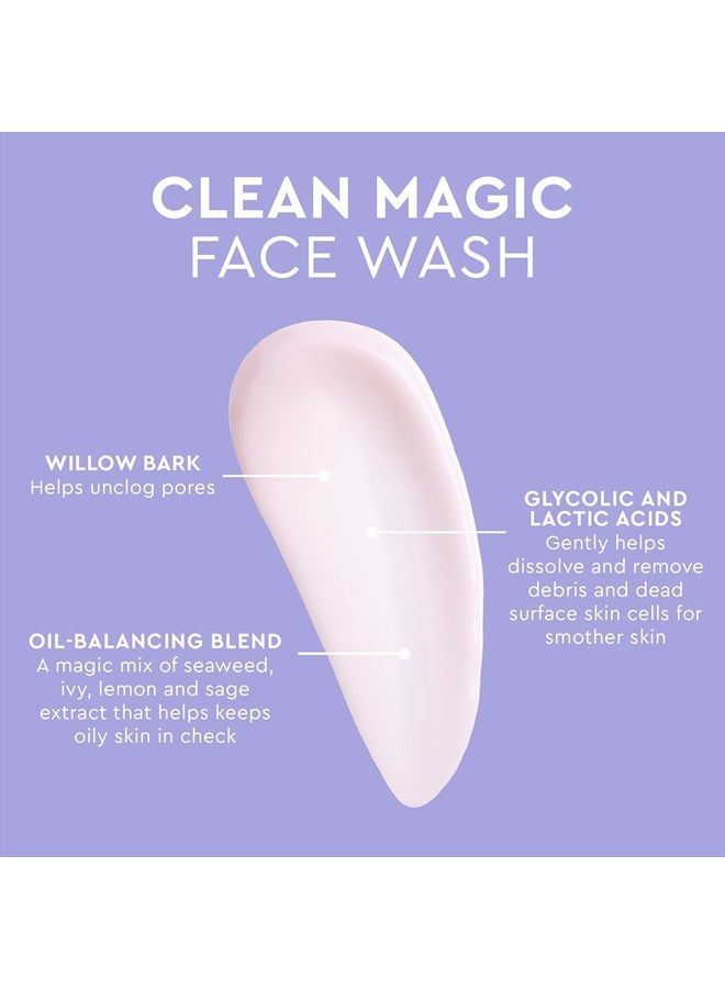 Florence by Mills Clean Magic Face Wash | Dewy + Creamy Face Wash | Cleanses + Refreshes | Removes makeup + Clarifies Skin | Vegan & Cruelty-Free