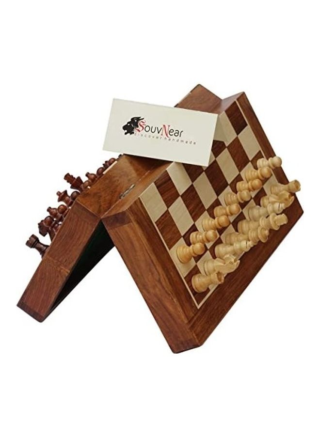 Handmade Premium Magnetic Folding Chess Board 2 Players