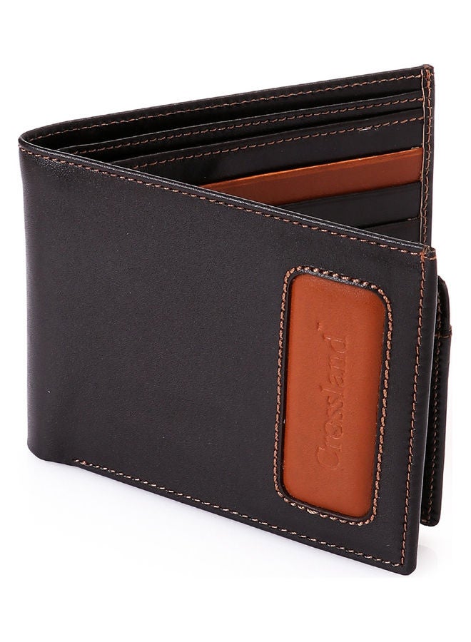 Genuine Leather Wallet Black/Brown