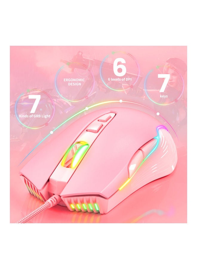 USB Wired Optical Gaming Mouse with RGB LED Light