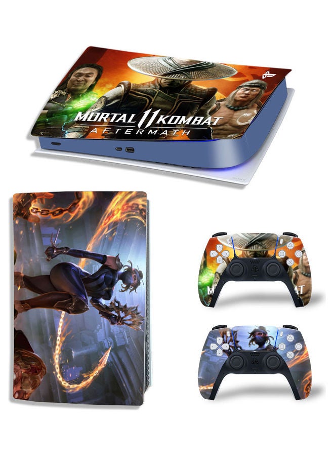 Printed Gaming Console and Controller Sticker Set For PS5 Disc Version
