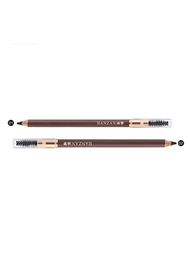 1 Pcs Makeup Eyebrow Enhancer 12H Long Lasting Sweat &Waterproof Eyebrow Pencil Pen Dark Brown Eye Brow Pencil 5 Colors To Choose (1 Black)