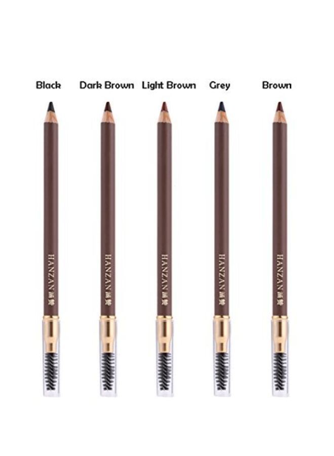 1 Pcs Makeup Eyebrow Enhancer 12H Long Lasting Sweat &Waterproof Eyebrow Pencil Pen Dark Brown Eye Brow Pencil 5 Colors To Choose (1 Black)