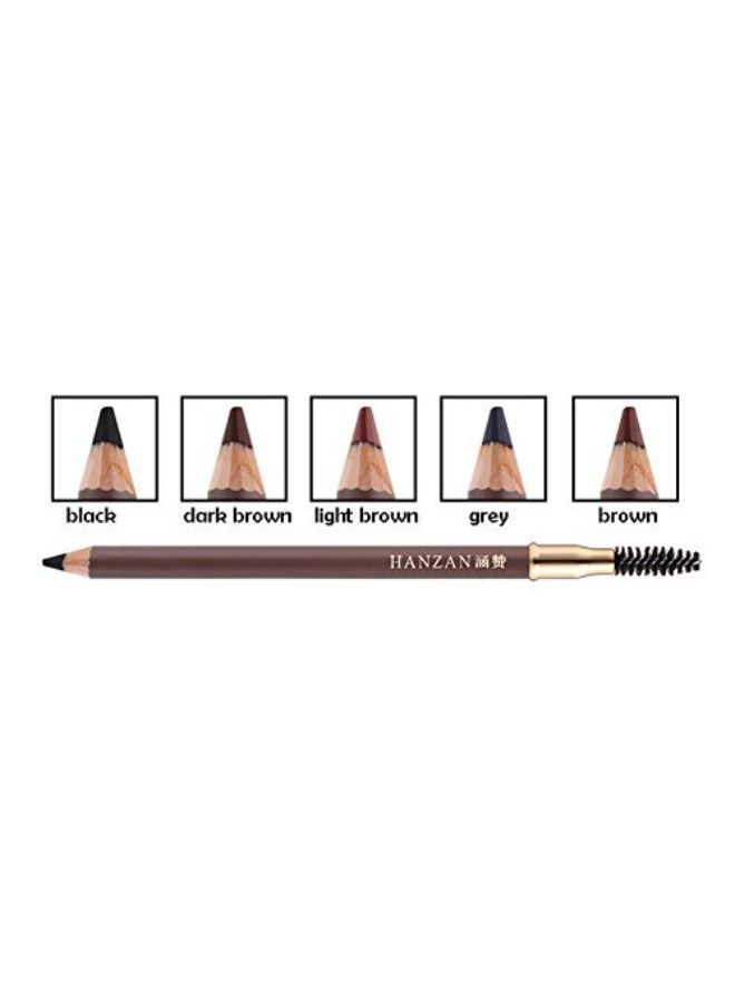 1 Pcs Makeup Eyebrow Enhancer 12H Long Lasting Sweat &Waterproof Eyebrow Pencil Pen Dark Brown Eye Brow Pencil 5 Colors To Choose (1 Black)