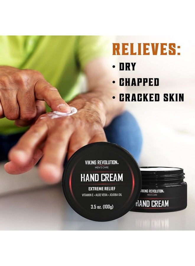 Mens Hand Cream For Men  Hand Cream For Dry Cracked Hands Repair Cream  Dry Hand Cream For Dry Hands Balm  Aloe Vera Dry Hands Treatment Hand Moisturizer With Vitamin E (35Oz)