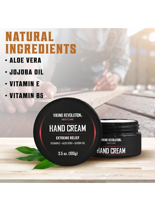 Mens Hand Cream For Men  Hand Cream For Dry Cracked Hands Repair Cream  Dry Hand Cream For Dry Hands Balm  Aloe Vera Dry Hands Treatment Hand Moisturizer With Vitamin E (35Oz)