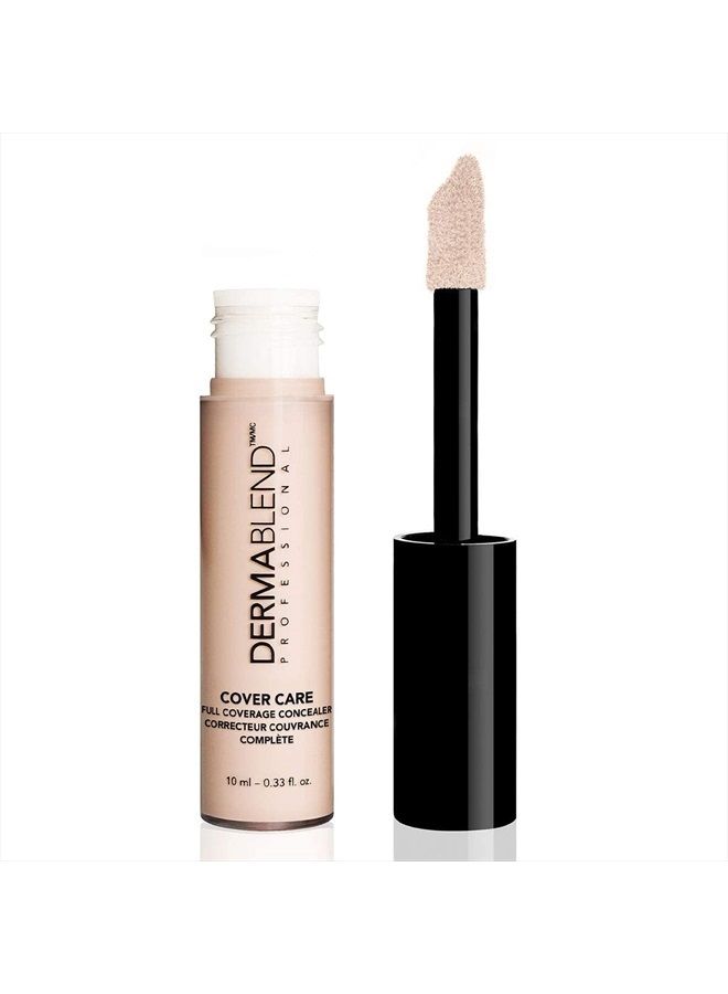 Cover Care Concealer, Full Coverage Concealer Makeup and Corrector for Under Eye Dark Circles, Acne & Blemishes, 24-Hr Hydration, Matte Finish, XL Applicator