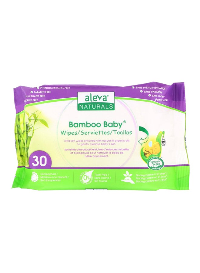 Bamboo Baby Wipes - 30 Wipes