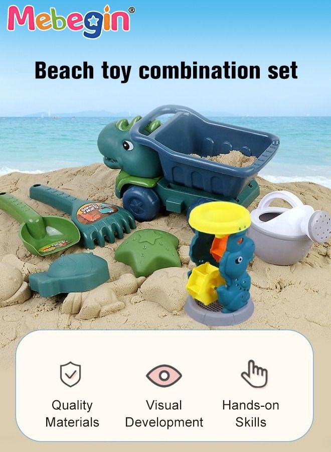 35 Pieces Beach Toys with Sand Bucket Hourglass Dump Truck and Shovels Sand Molds Kids Beach Toys Beach Sand Pails for Beach Travel, Sand Toys Outdoor Tool Kit for Kids for Kids and Toddlers