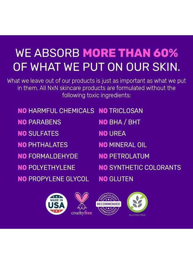 NxN Vitamin C & Hyaluronic Acid Serum Set, Clinically Proven to Brighten Skin, Reduce Dark Spots, Improve Hyper Pigmentation Age Spots, Reduce Fine Lines & Wrinkles - 1fl oz Face Kit