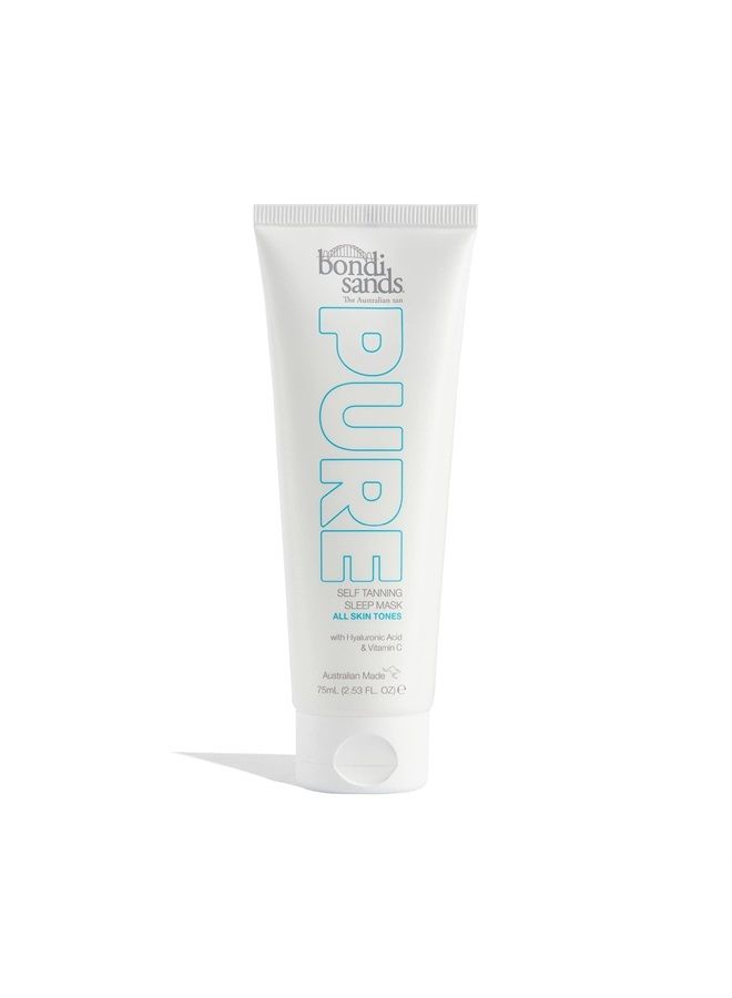 PURE Self-Tanning Sleep Mask | Hydrates with Hyaluronic Acid for a Glowing Tan, Fragrance Free, Cruelty Free, Vegan | 2.53 Oz/75 mL