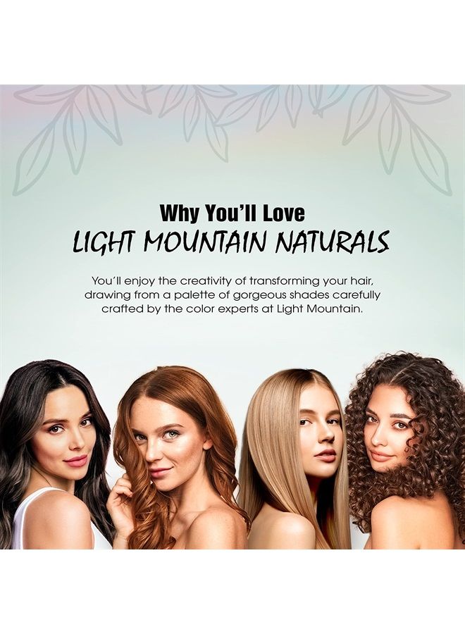 Light Mountain Henna Hair Color & Conditioner, Burgundy - Organic Henna Leaf Powder, Pure Botanical Semi-Permanent Hair Color with Conditioning Benefits, 16 Oz