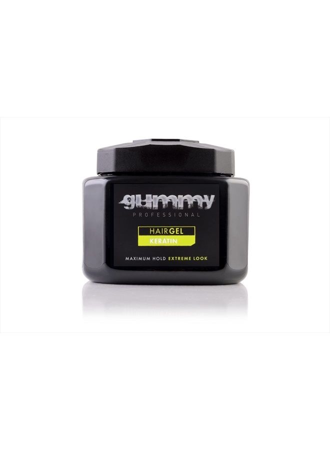 Gummy Hair Gel Maximum Hold Extreme Look Keratin 23.5oz, 23.5 Ounces