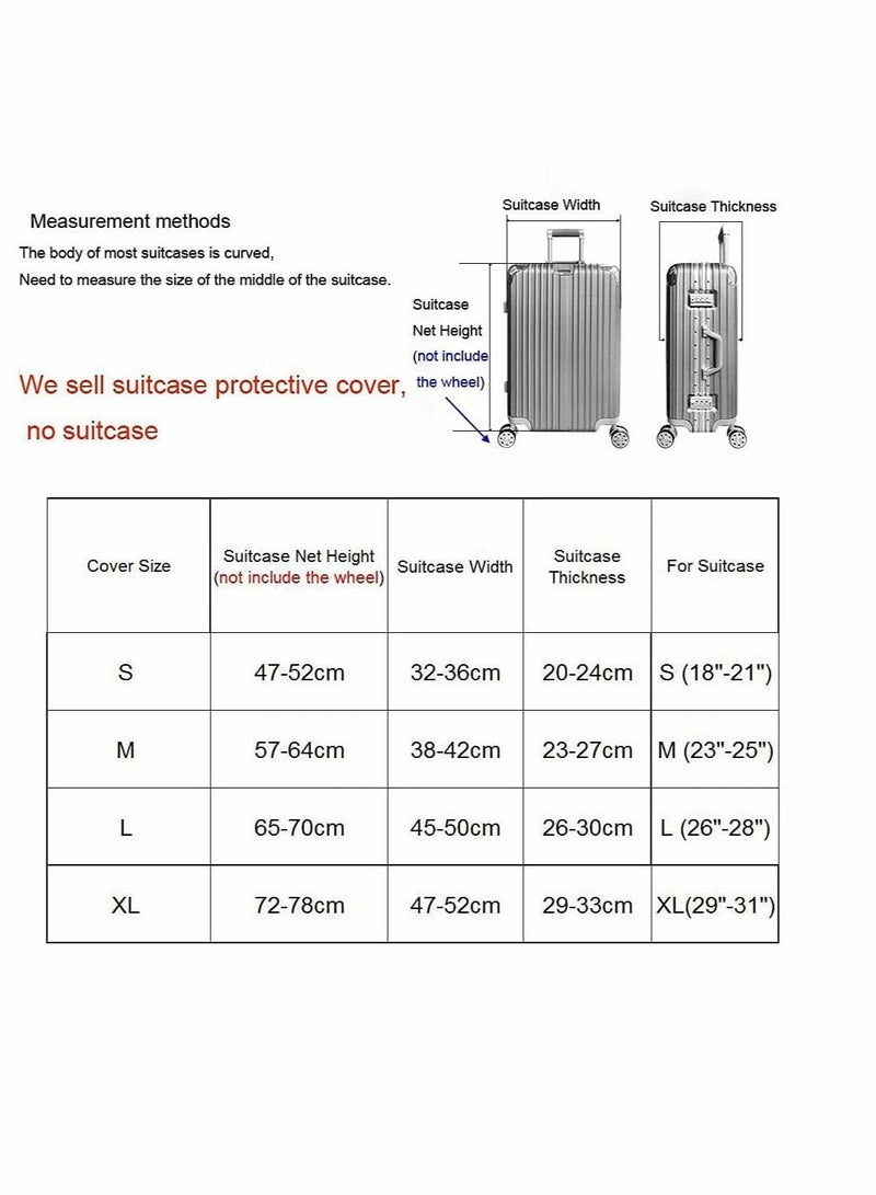Luggage Cover Washable Suitcase Protector Anti-scratch Suitcase Cover Fits 22-24 Inch Luggage M