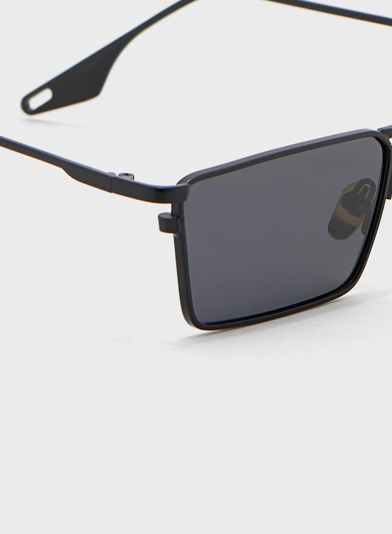Polarized Sleek Rectangle Sunglasses