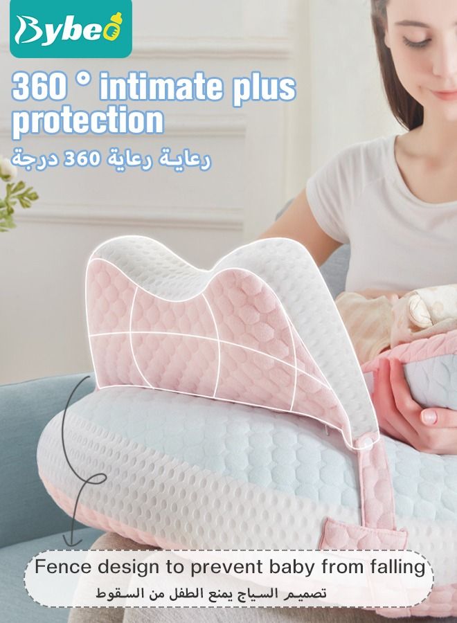 Nursing Pillow for Breastfeeding, Multi-Functional Original Plus Size Breastfeeding Pillows Give Mom and Baby More Support with Removable Cotton Cover
