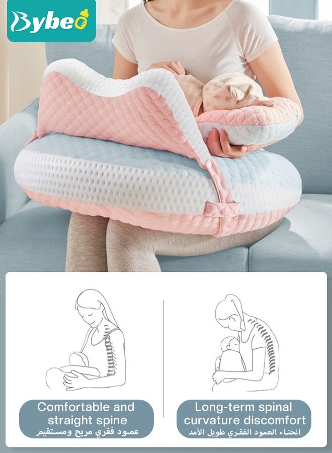 Nursing Pillow for Breastfeeding, Multi-Functional Original Plus Size Breastfeeding Pillows Give Mom and Baby More Support with Removable Cotton Cover