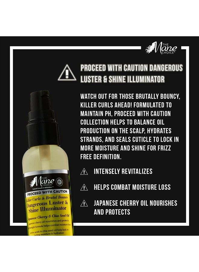 Mane choice proceed with caution killer curls & brutal bounce dangerous luster & shine illuminator, 2 Ounce