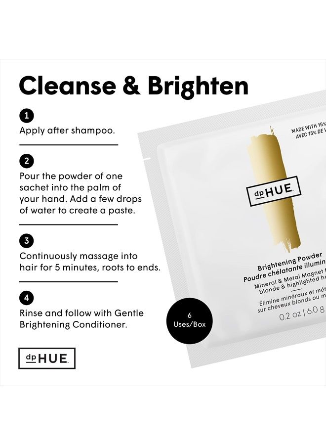 Brightening Powder - 6 Uses - Boosts Brightness & Shine of Blonde or Highlighted Hair - Removes Minerals, Metals, Chlorine & Impurities - Color-Safe Formula - Cruelty Free