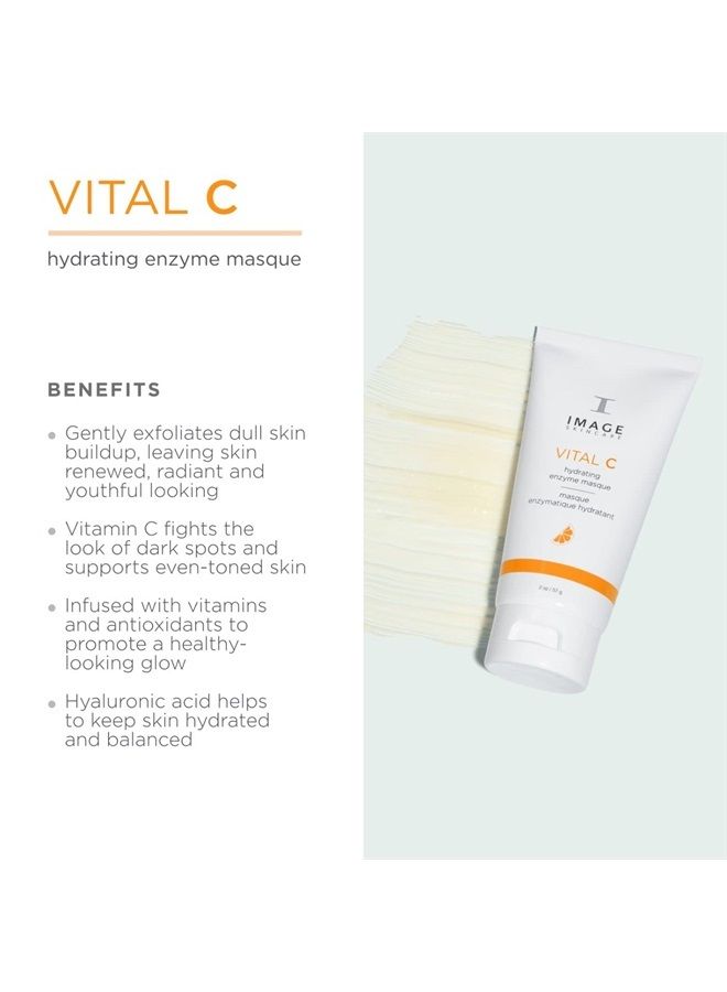 , VITAL C Hydrating Enzyme Masque, Brightening Facial Mask with Vitamin C and Hyaluronic Acid, 2 oz