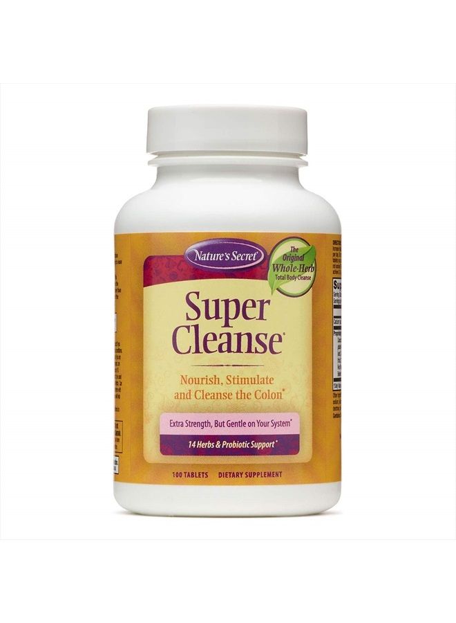 Super Cleanse by Nature's Secret | Herbal and Probiotic Support, 100 Tablets