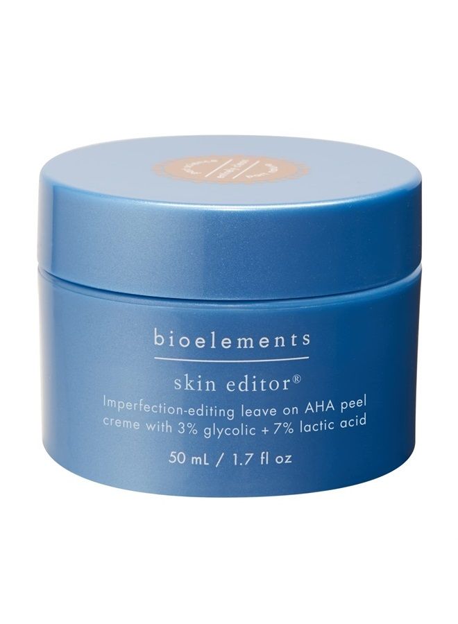 Skin Editor - 1.7 fl oz - Leave-On AHA Chemical Face Peel Cream for All Skin Types - With 3% Glycolic Acid & 7% Lactic Acid - Vegan, Gluten Free - Never Tested on Animals